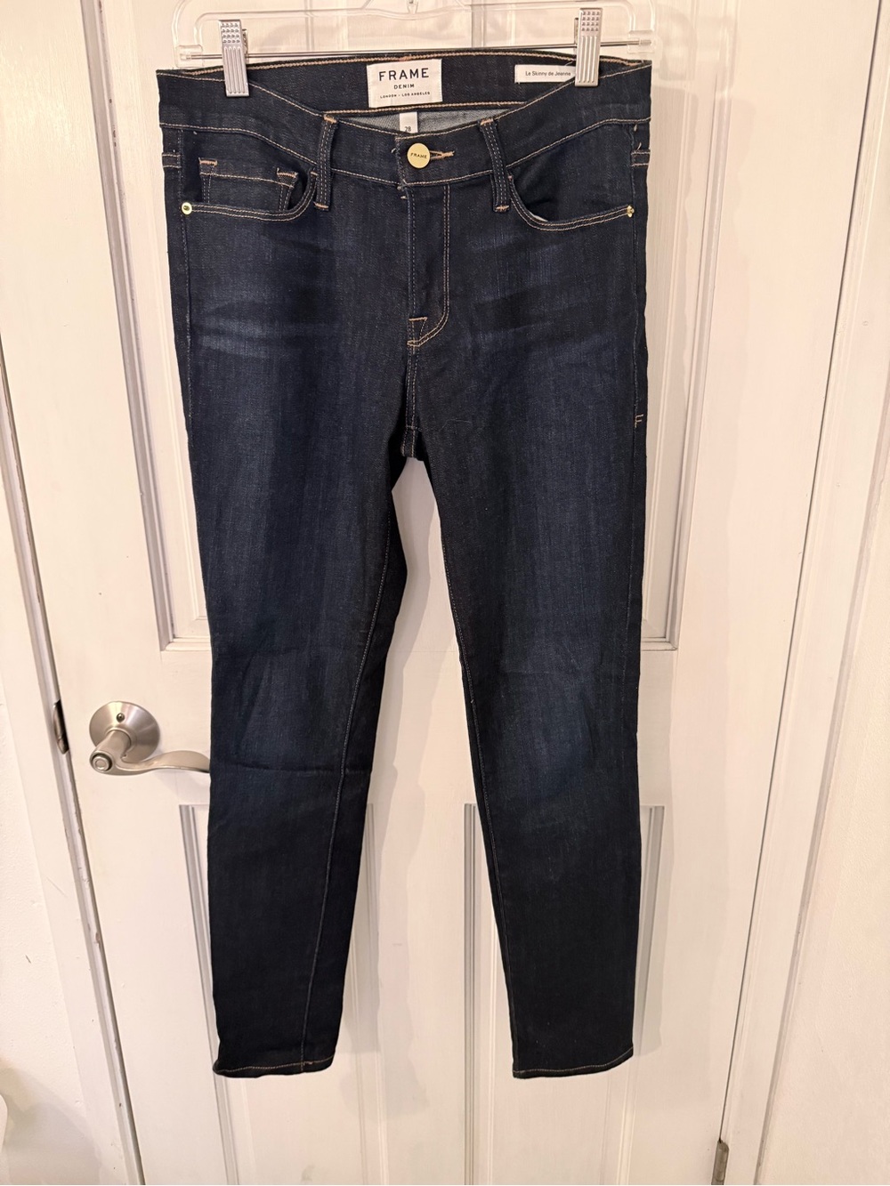 Frame Denim Le Skinny Dark Indigo Stretch Jeans